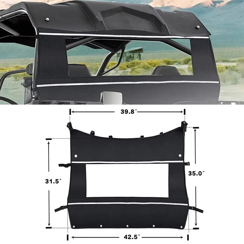 

UTV Rear Windshield w/ Roll Up Down Window For CFMOTO ZForce 500 800 EX Trail 1000 1000s for CF MOTO Z Force