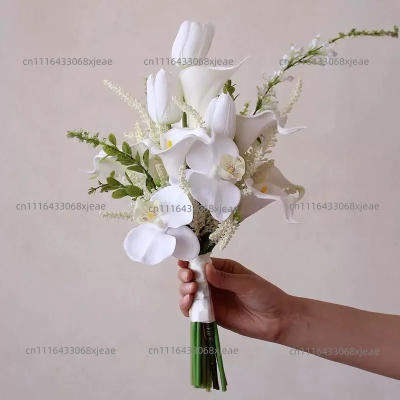 Bouquet Flower Fake Flower White Wedding Photo Shooting Prop Decoration