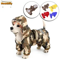 Abrigo de lluvia informal para perros, ropa para cachorros, impermeable para gatos, chaqueta impermeable para exteriores, ropa con capucha, mono, suministros para mascotas Chien