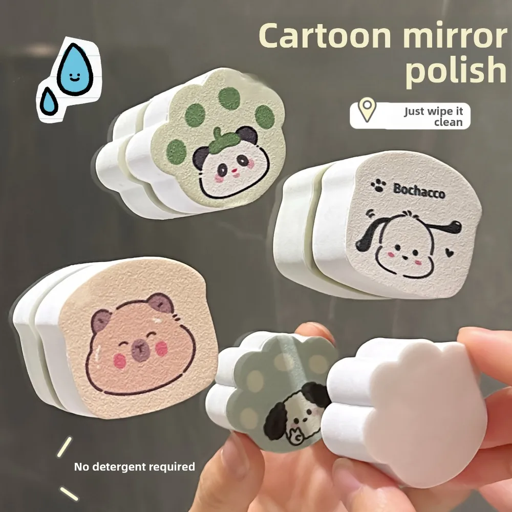 

Creative Cartoon Cat Claw Mirror Wipe Mirror Glass Clean Sponge Wipe Faucet Washbasin To Remove Dirt Without Leaving Marks