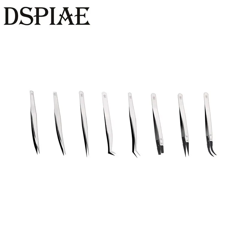 Dspiae At-tz Angled Pinças Industriais Anti-estático Antimagnético Pinças Resistentes ao Calor Hobby Craft Tools Craft Acessório