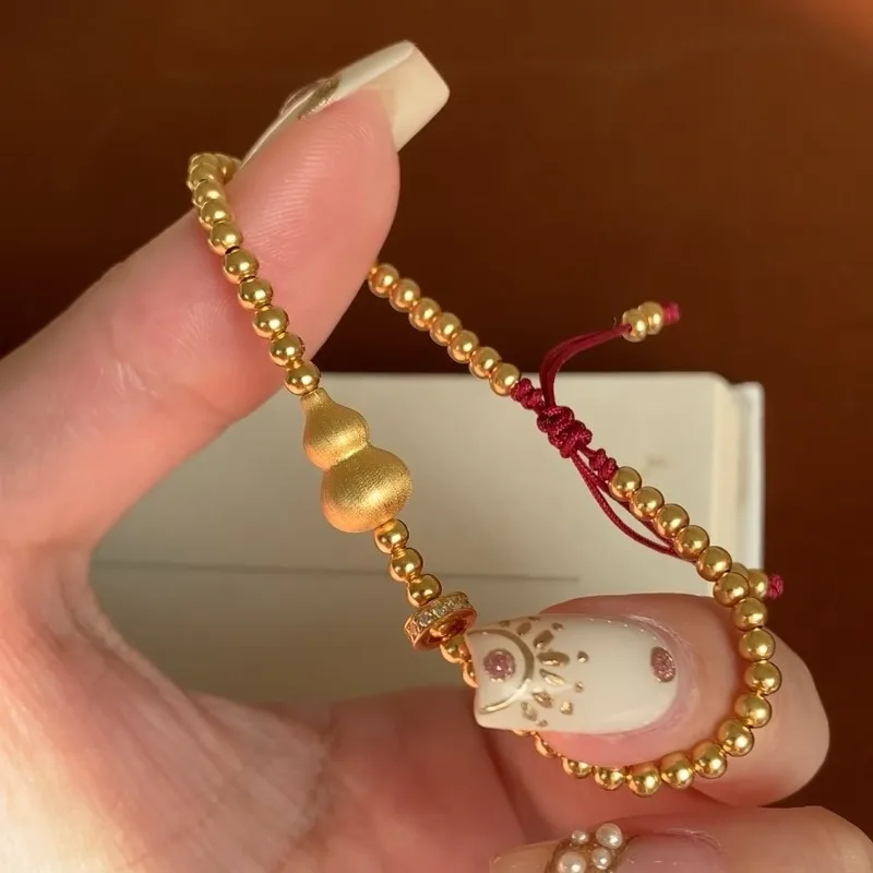 Vintage Chinese Zodiac Rope Gourd Bracelet Women Retro New Niche High End Woven Cord Wristband Lucky Charm Jewelry Gift for Her