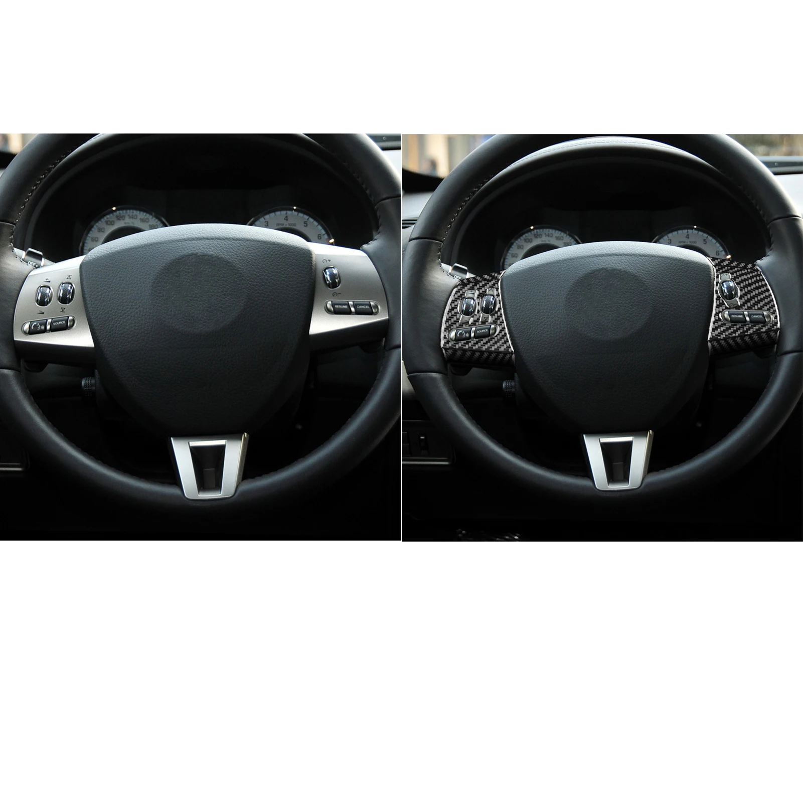 Carbon Fiber Steering Wheel Button Panel Cover Trim Sticker Modification Car Interior Accessories For Jaguar XF 2008—2011 - view 3