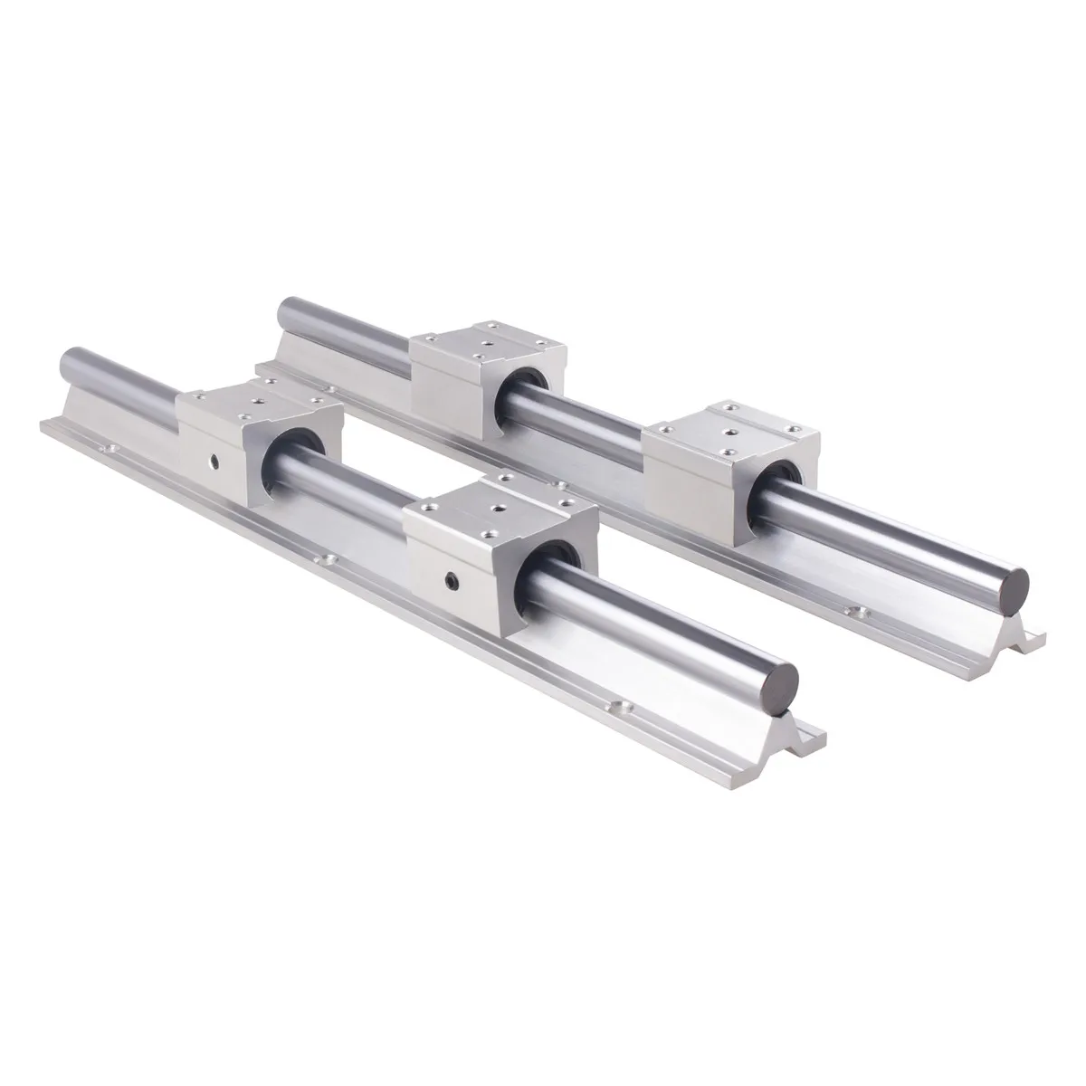 2pcs Linear Rail SBR12 SBR16 SBR20 200 300 400 500 600 800 1000 1200 1500mm + 4pcs SBR12UU SBR16 SBR20UU  Block For CNC Part