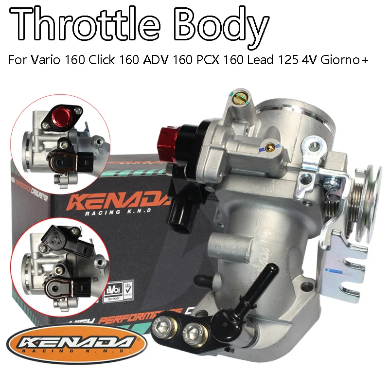 Corps de papillon KENADA RACING 28 30 32 34mm pour Vario ADV PCX160 Lead 4V Giorno125
