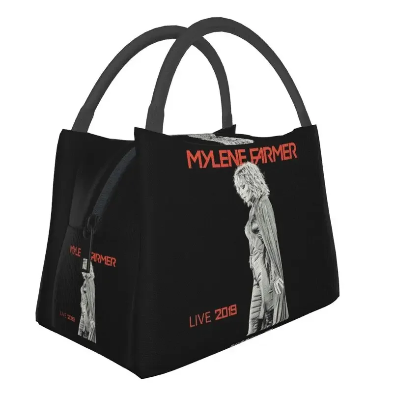 Mylene Farmer Thermal Insulated Lunch Bag Women French Singer Resuable Lunch Container Picnic Multifunction Meal Food Box