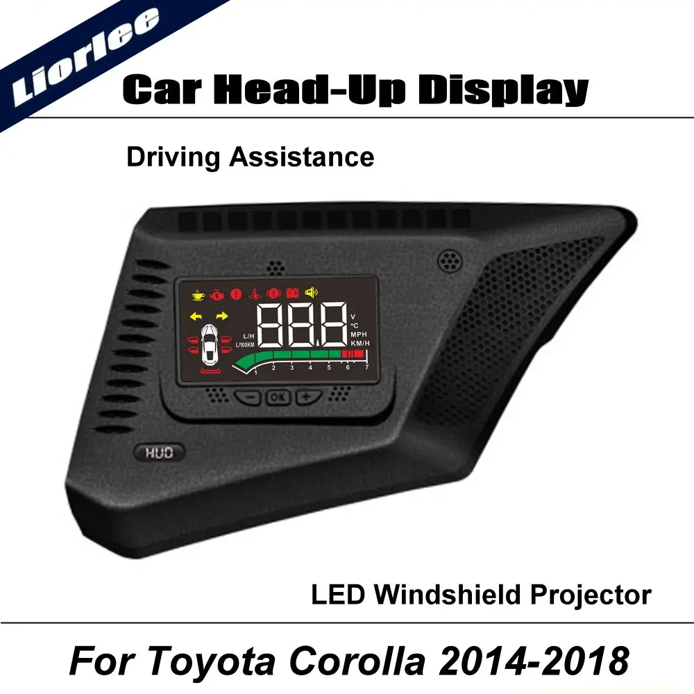 Car LED Projecr For Toyota Corolla E170 E180 E210 2014-2025 Auto HUD Head Up Display Windshield Driving Assistance Accessories