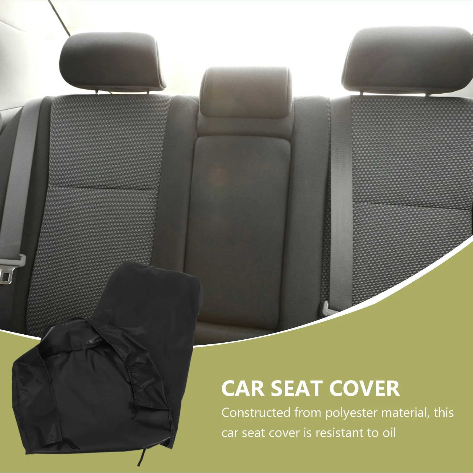 

2Pcs Car Seat Cover Automotive Seat Protector Oil Resistant Polyester Heavy Duty Interior Covers