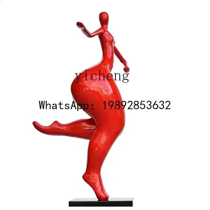 Hotel Lobby Creative Music Blowing Bouncing Figure Sculpture Abstract Art Ornament Advanced Floor-to-Floor Home Decoration