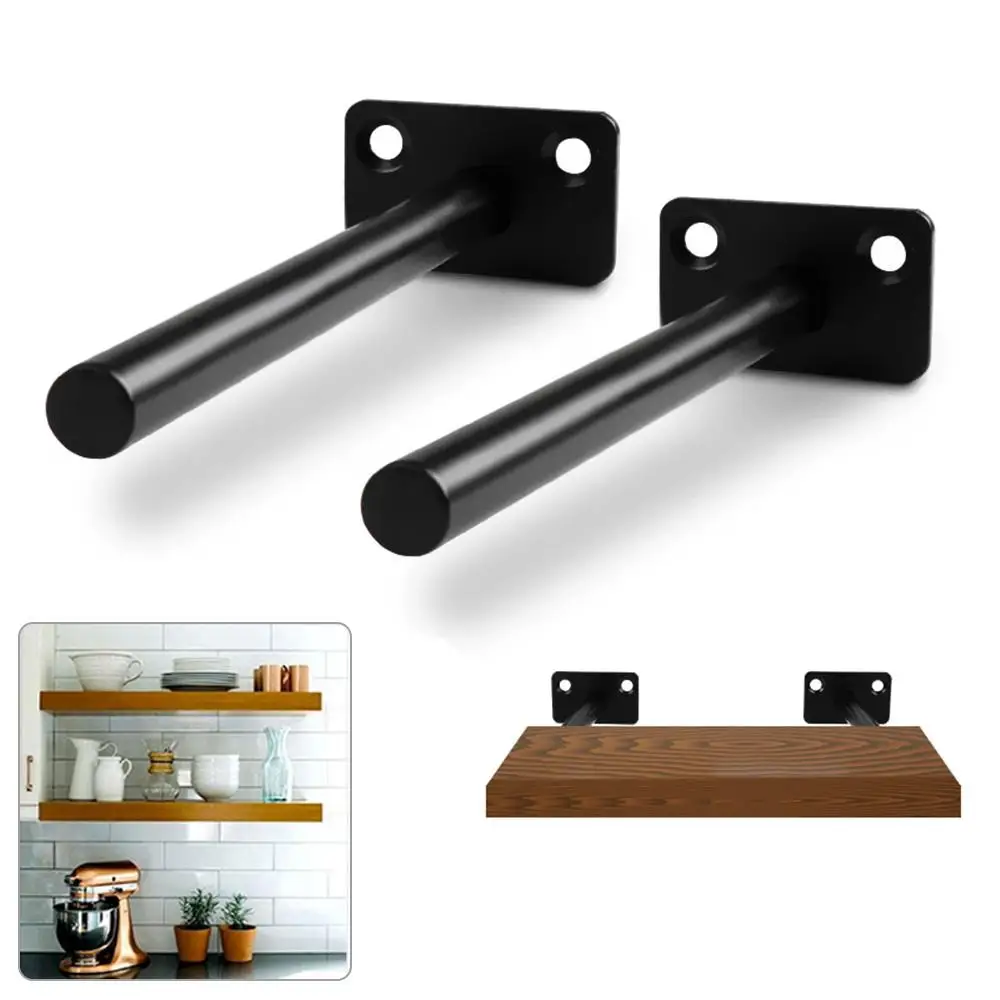 1PC High Quality Floating Hidden Screw Mounting Plate Shelf Bracket Metal Brackets Concealed Wall Shelves Supports