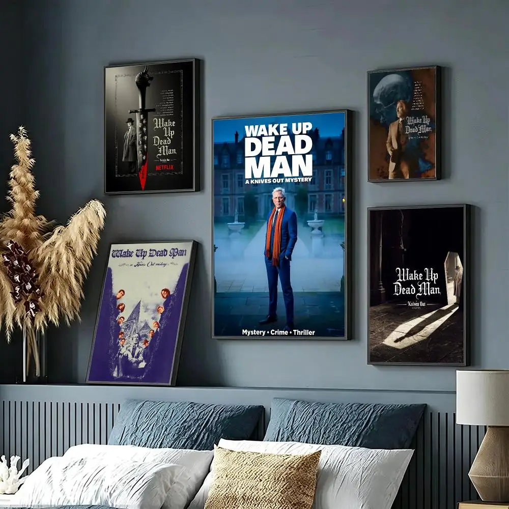 movie Wake Up Dead Man Poster Wall Posters Art Print HD Print Self-Adhesive Waterproof Wall Stickers Room Decoration