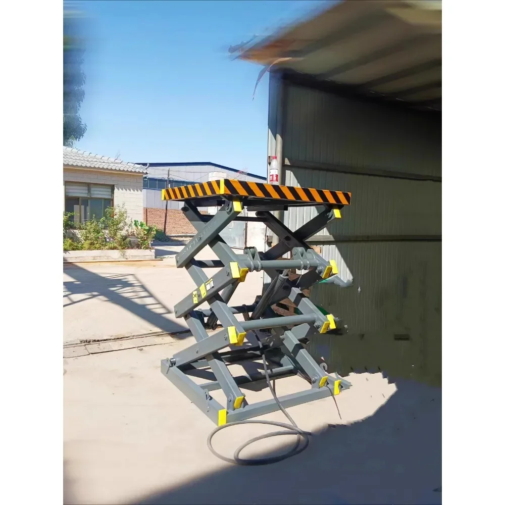 Fixed lift scissor type mobile electric hydraulic platform cargo elevator