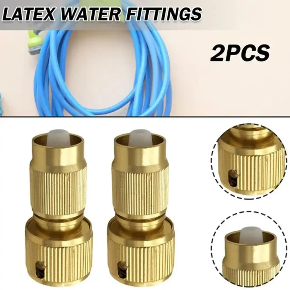 

2pcs Expandable Hose Repair Adaptor Garden Hose Fitting Brass Hose Connector For Irrigation System Tap Water Pipe Quick Cou P0r1