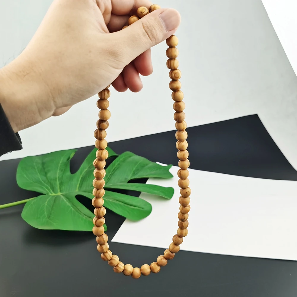 New Anime The Case Study Of Vanitas Wood Bead Necklace, Retro Sweater Chain Pendant Charm Fashion Jewelry Accessories
