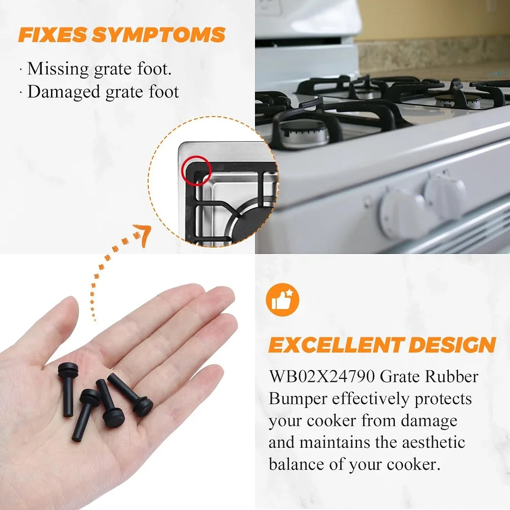 24 حزمة WB02X24790 صر قواعد مطاطية لموقد غاز GE أعلى المدى صر منصات القدم 4455270 ، AP 5989801 ،PS 11729077 ، EAP 11729077