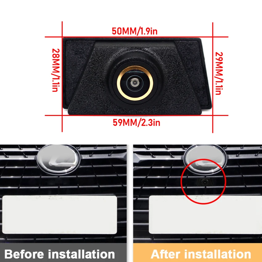 HD CCD 1080P Suitable For Lexus 2017 2018 2019 2020 NX Front Camera Dual Switching Horizontal 170° Accessories