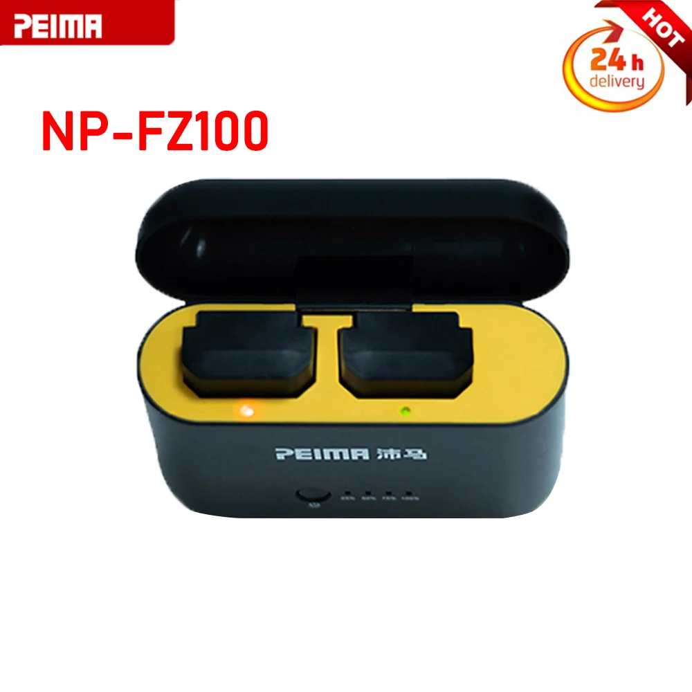 PEAMA NP-FZ100 Camera Battery Charger Quick Charge Box for Sony a7m4 a7m3 A7c A7R3 A7R4 7RM3 A9M2 A7S3 a6600 DSLR Digital Camera