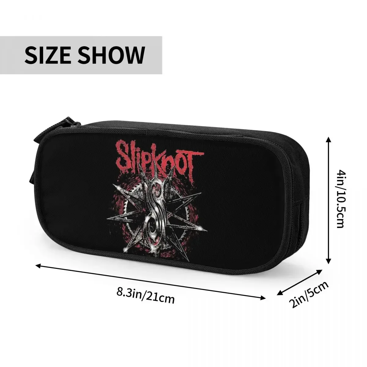 S-Slipknots Heavy Mental Music Pencil Cases for Students Gifts Pen Box Pencil Bag Pencil Pouch Storage Stationery Supplies