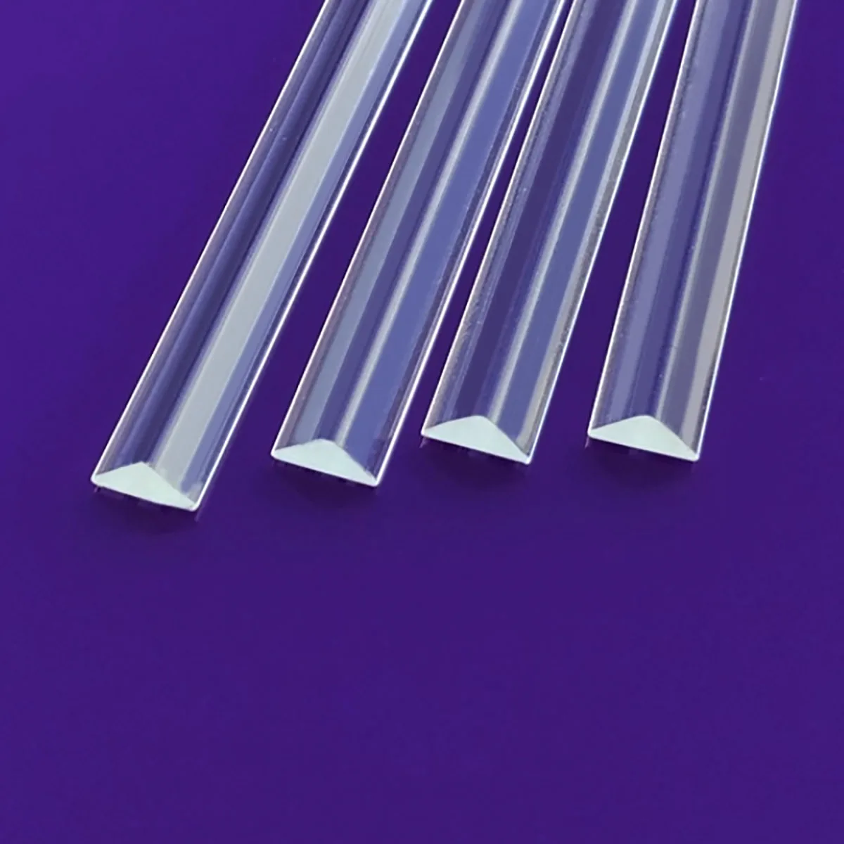 Right Angled Triangle PMMA Light Guide Rod Acrylic Triangle Solid Rod Transparent Organic Glass Rod