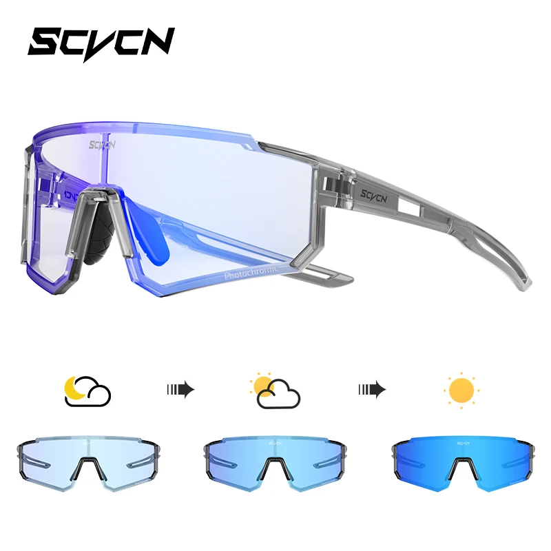 SCVCN Sports Sunglasses Black 8