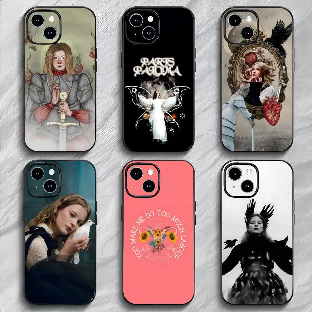 Capa de Celular Fina Preta Fosca Singer DarkPop P-Paris P-Paloma para iPhone 17 16 15 14 13 ProMax