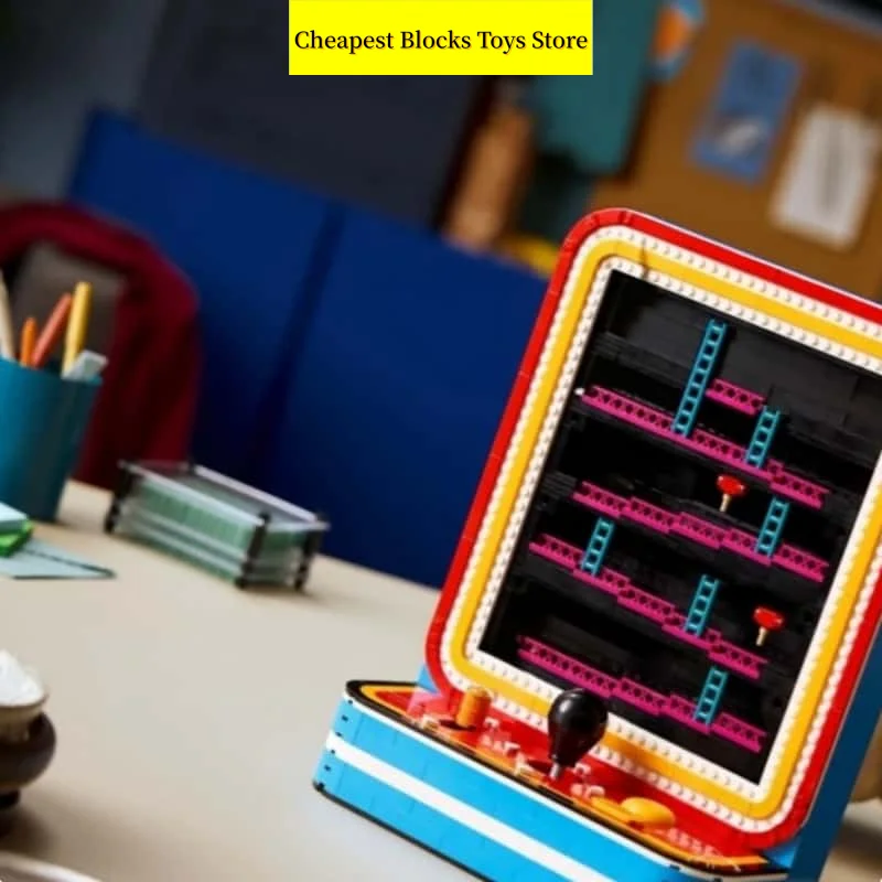 Cheapest 1371pcs Bricks Building Blocks Christmas Gifts for Adults Toy Retro Arcade Cabinet Vintage Game Console Display Model