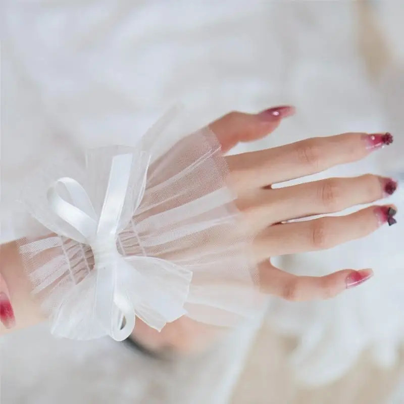 Elasticated Net Sleeve Protectors With Elegant Ribbon Intonation Perfect For Photography Meetings And Suncream Needs 