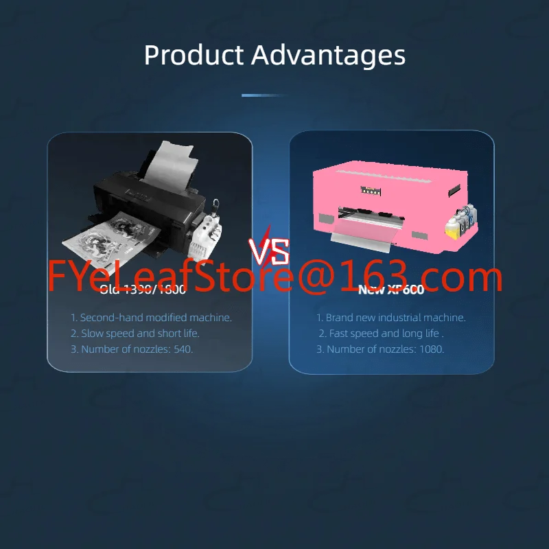 High Quality XP600 Pink DTF Printer Heat Transfer Polyester Film A3 with Oven Ink Powder Roll Film Set Combination 13 Inches