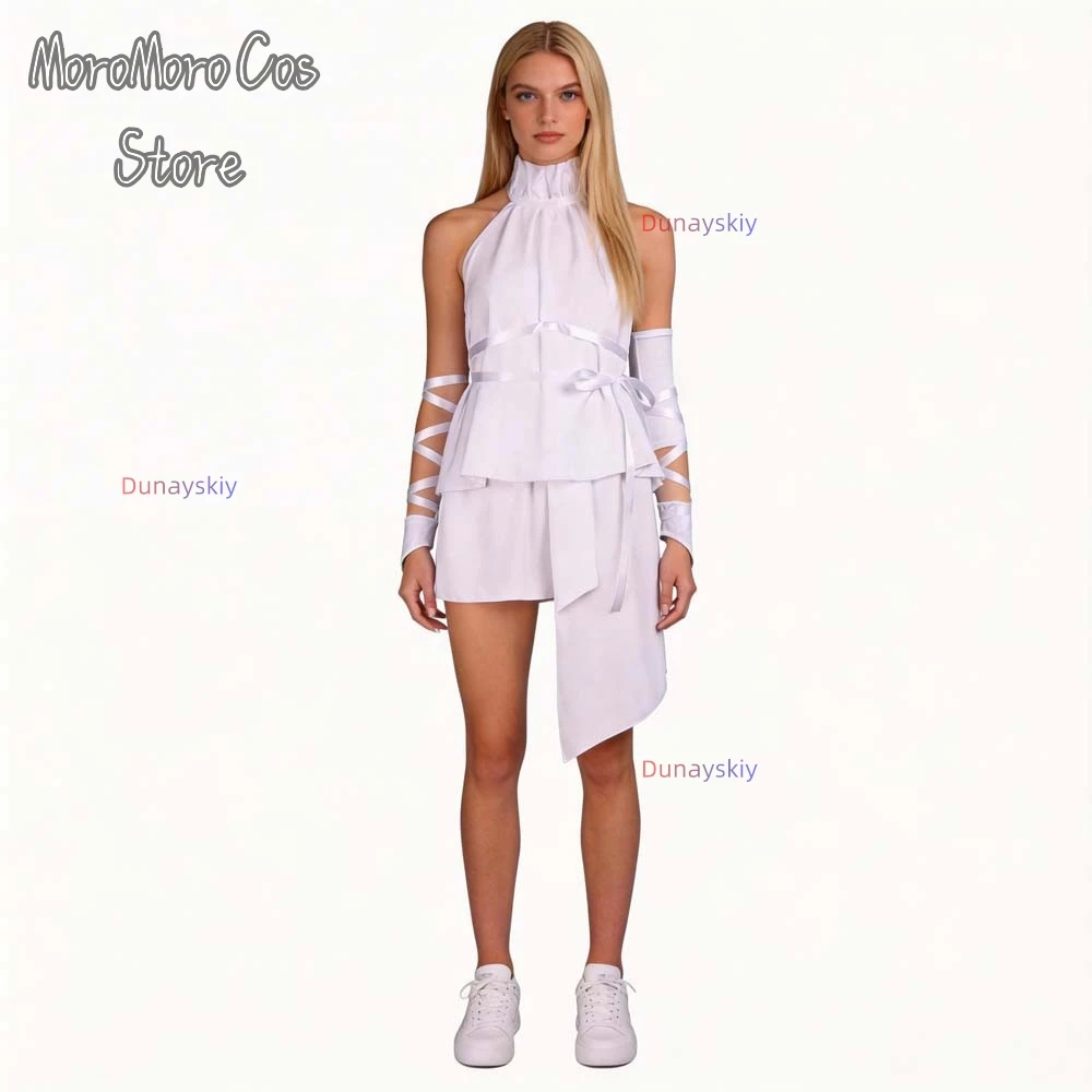

DUNAYSKIY/Game Death Stranding 2 On the Beach ‌Tomorrow‌ Cosplay Women White Top Skirt Costume Casual Clothes Masquerade Outfit