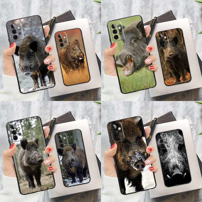 Hayvan yaban domuzu kapak Samsung Galaxy A55 A35 A25 A15 A52 A32 A12 A14 A34 A54 A51 A71 A13 A33 A53 kılıfı