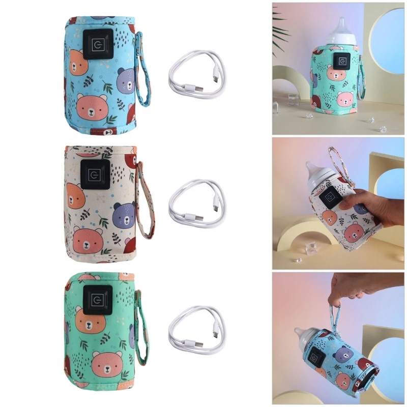 Bottiglia per il latte adatta ai viaggi Toastier 3 avvicina all'alimentatore USB in tessuto per uso alimentare