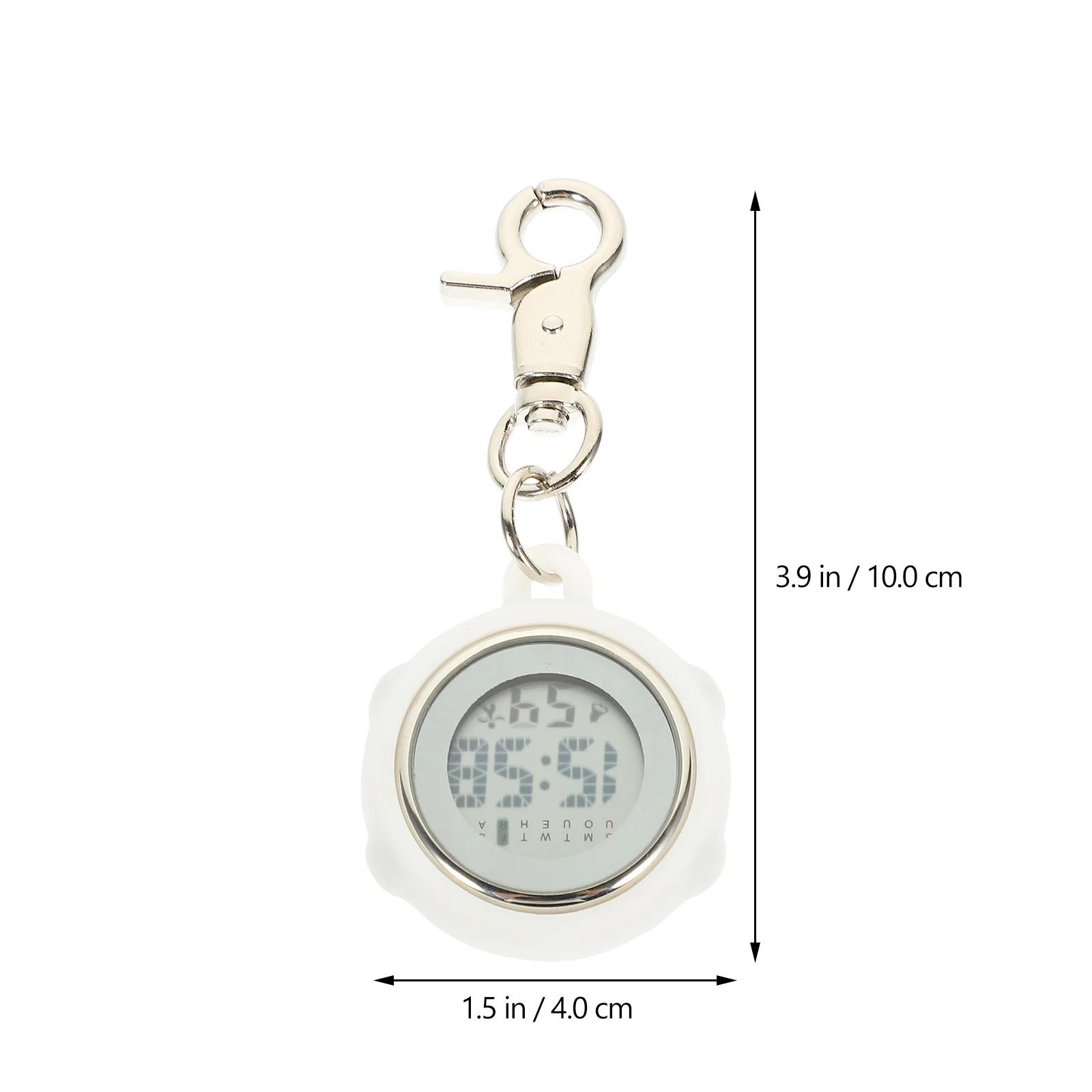 

Digital Stopwatch Pocket Watch for Nurses Lightweight Glass Buckle Design Precision Movement Keychain Chest Watch Gift