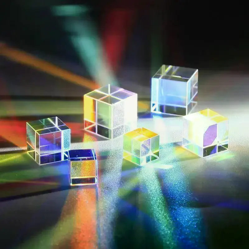 Optical Magic CMY Cube 15/20mm Hexahedral Crystal Color Prism Creative Stress Relief Toy For Office Desktop Photography Use 3D