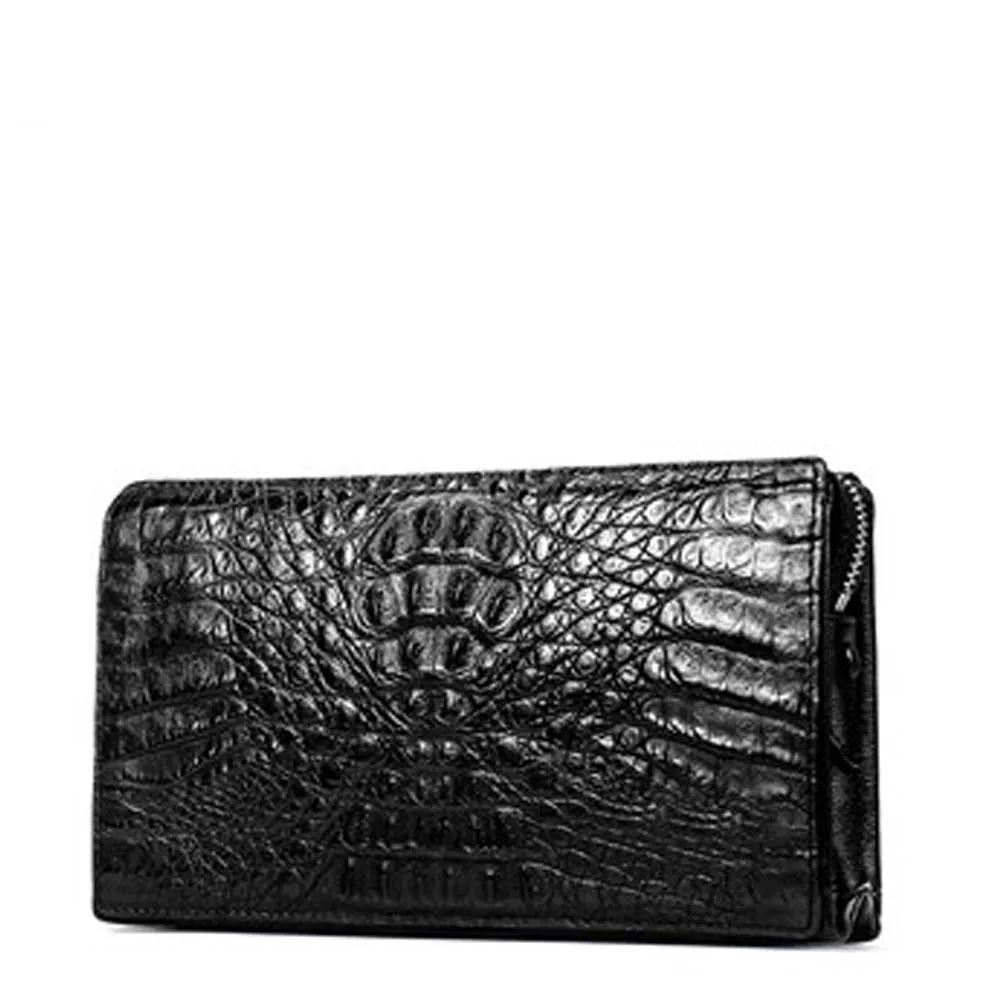 KEXIMA kadilaier Thailand imported crocodile leather men bag handbag men bag crocodile leather zipper wallet male clutch bag