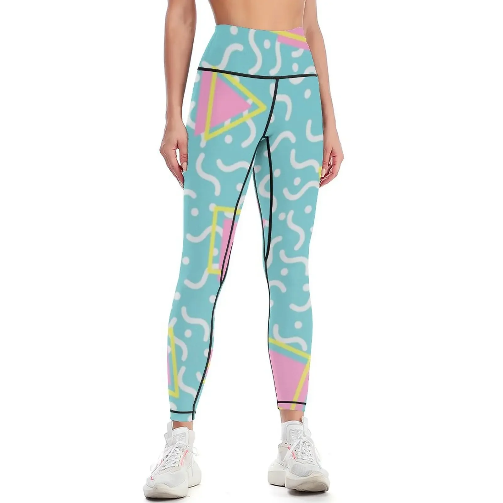 

TOTALLY RAD 80s / 90s CALIFORNIAN RETRO PATTERN Leggings Leginsy push up Legging sexy woman Womens Leggings