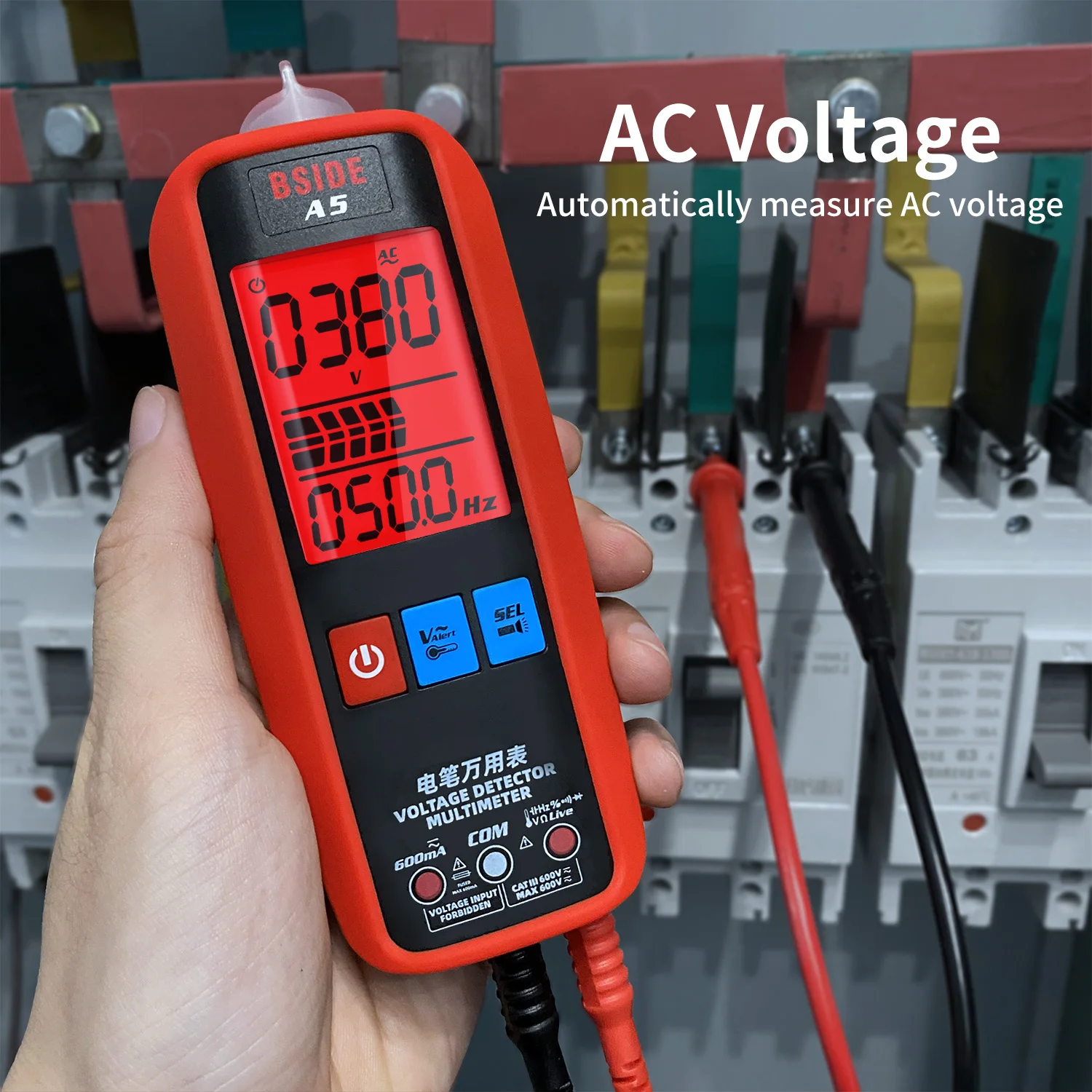 BSIDE A5 Smart Multimeter Digital True RMS  LCD Multimetre Non Contact AC/DC Voltage Resistance Capacitance Hz NCV Diode Teste