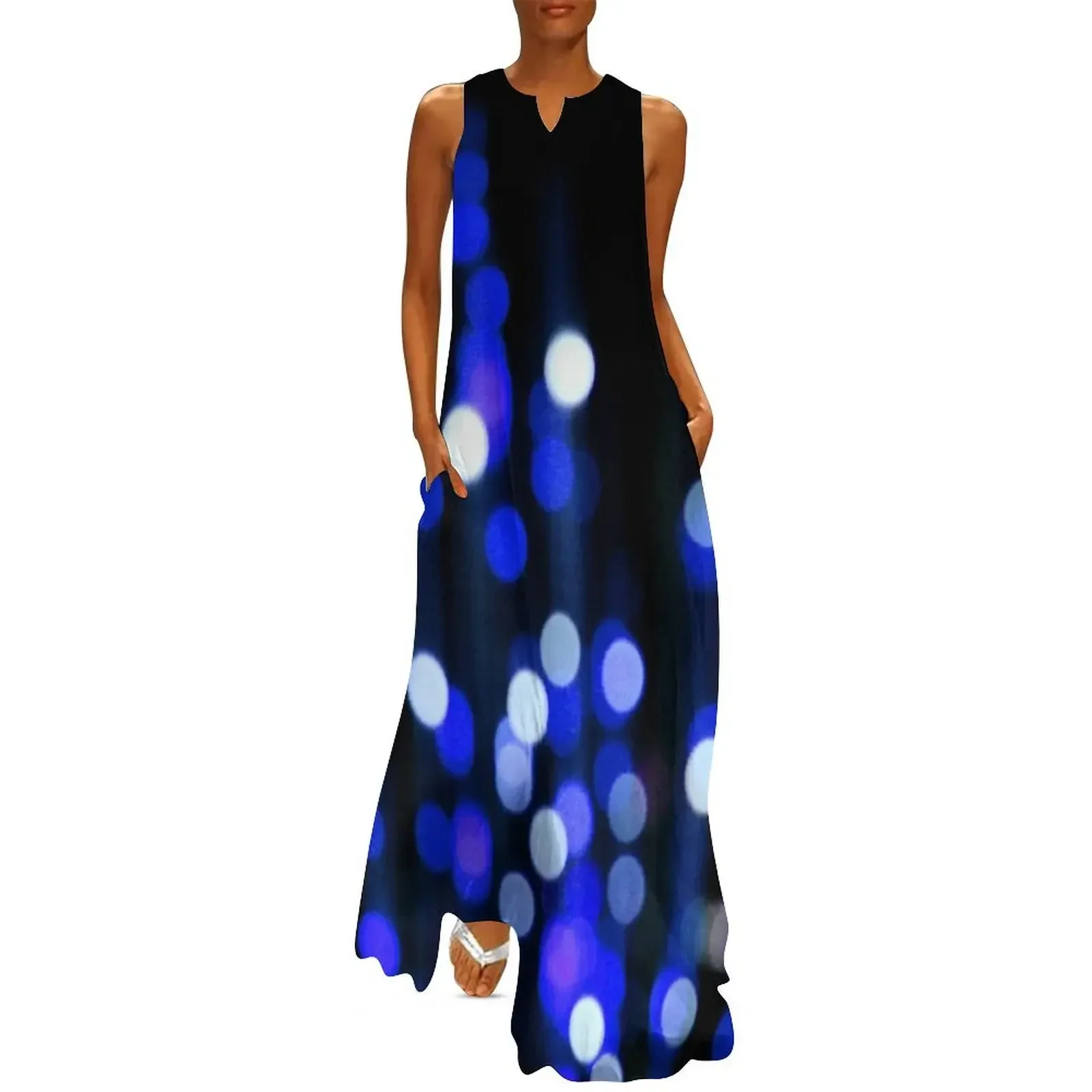 

Shimmering Blue Long Dress cocktail dresses birthday dress evening dress ladies
