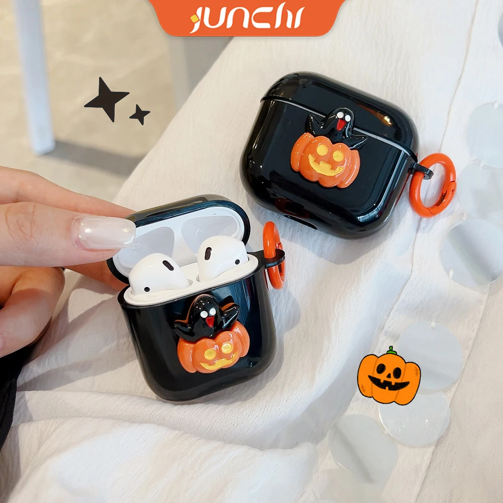 Halloween Stereo Ghost Pumpkin airpods pro 2 case Protective Case For Airpods 4 Case Aipods 3 Wireless Bluetooth Headset Case