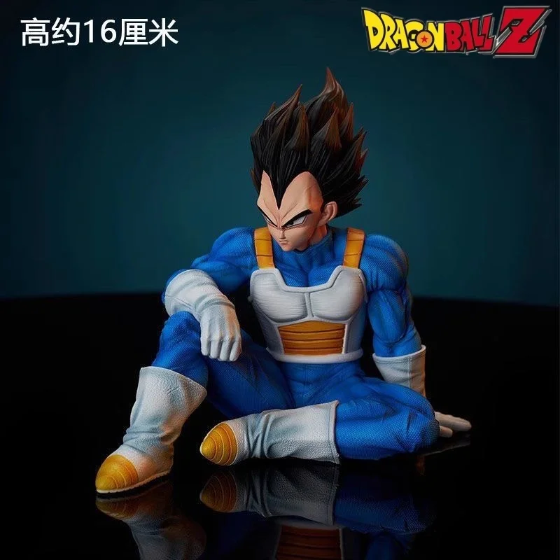 Dragon Ball Sitting Wink01 Vegeta Saiyan Pride Prince Battle Suit Vegeta Model Statue Birthday Gift Desktop Decoration Gk Statue