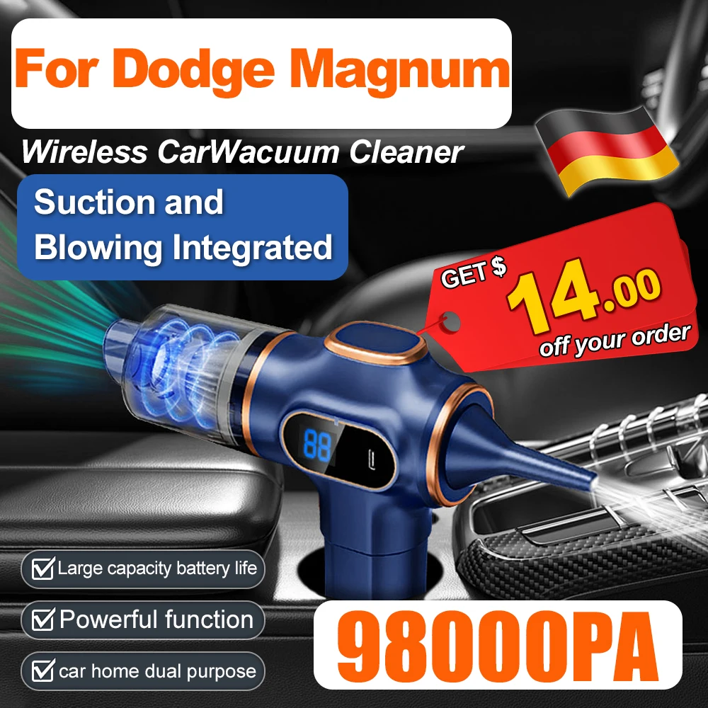 98000PA 120W 4in1 Wireless Vacuum Cleaner High Powerful Dual Use Portable Large Suction Home Car Vacuum Cleaner For Dodge Magnum