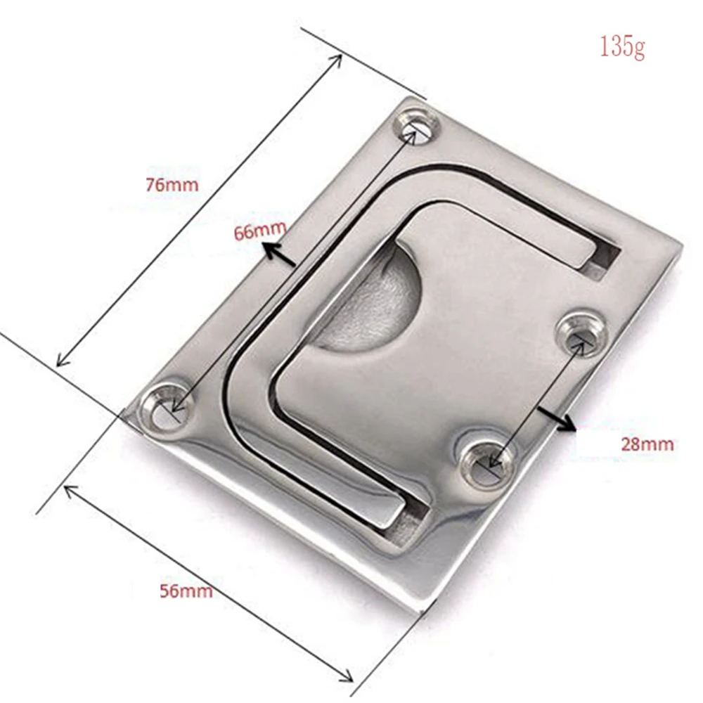 Roestvrijstalen 316 Flush Lift Ring Luik Trekhandgreep Locker Cabinet Boot Marine Hardware