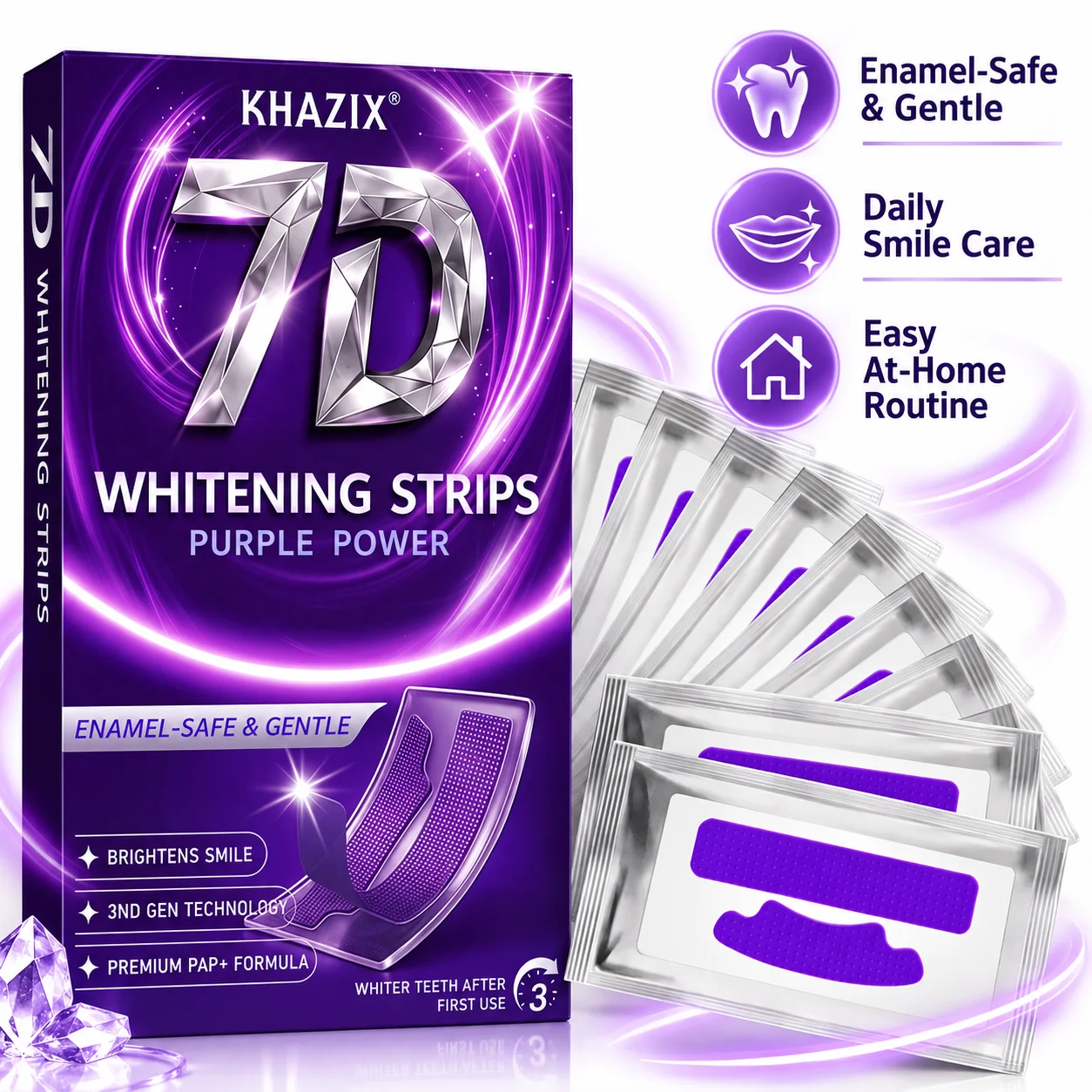 Dental Care Strips Oral Hygiene Teeth Patch Fresh Breath Mouth Cleaning Strips for Daily Use