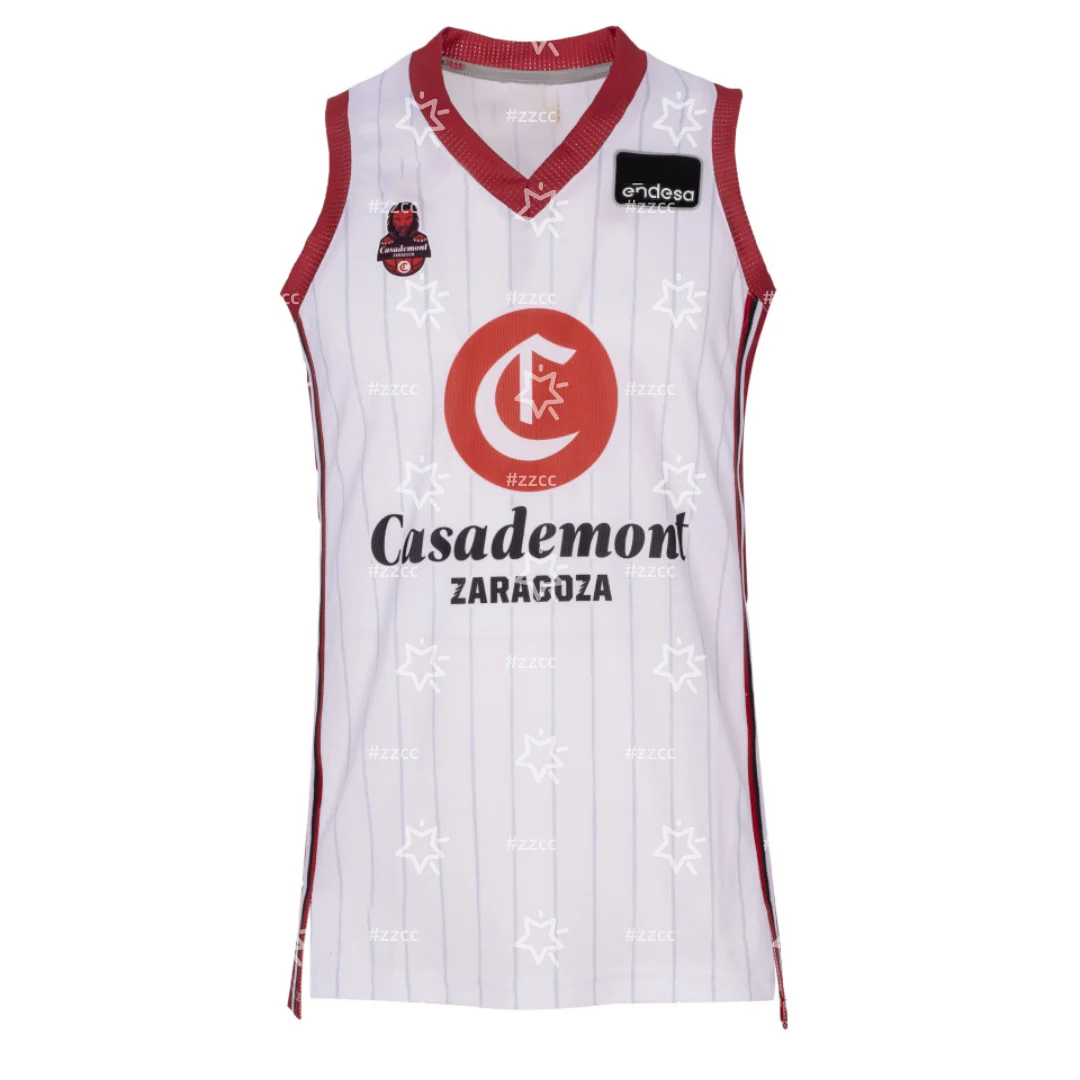 25-26 Basket Zaragoza Basketball jersey Competitive training outfit Summer Sports Men's T-Shirt Kid's Clothing Tee Woman