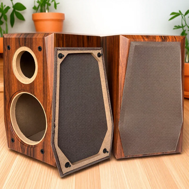 6.5-inch speaker empty box body, audio retro wooden two-frequency bookshelf box, car modified speaker shell