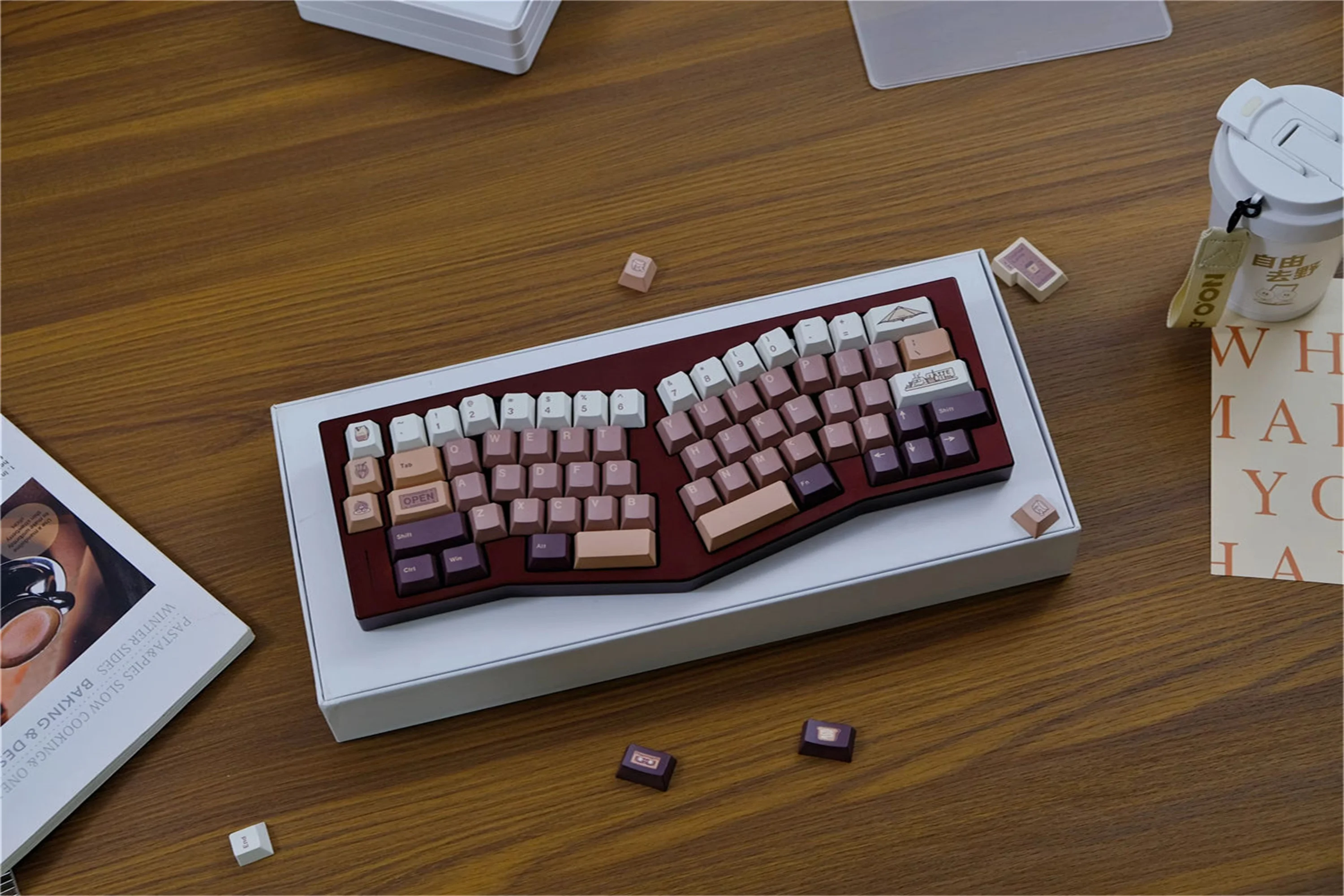GMK Coffee R2 Keycaps 151 Keys PBT Material CHERRY Profile DYE-SUB Keycap For MX Switch Mechanical Keyboard ISO ANSI Layout