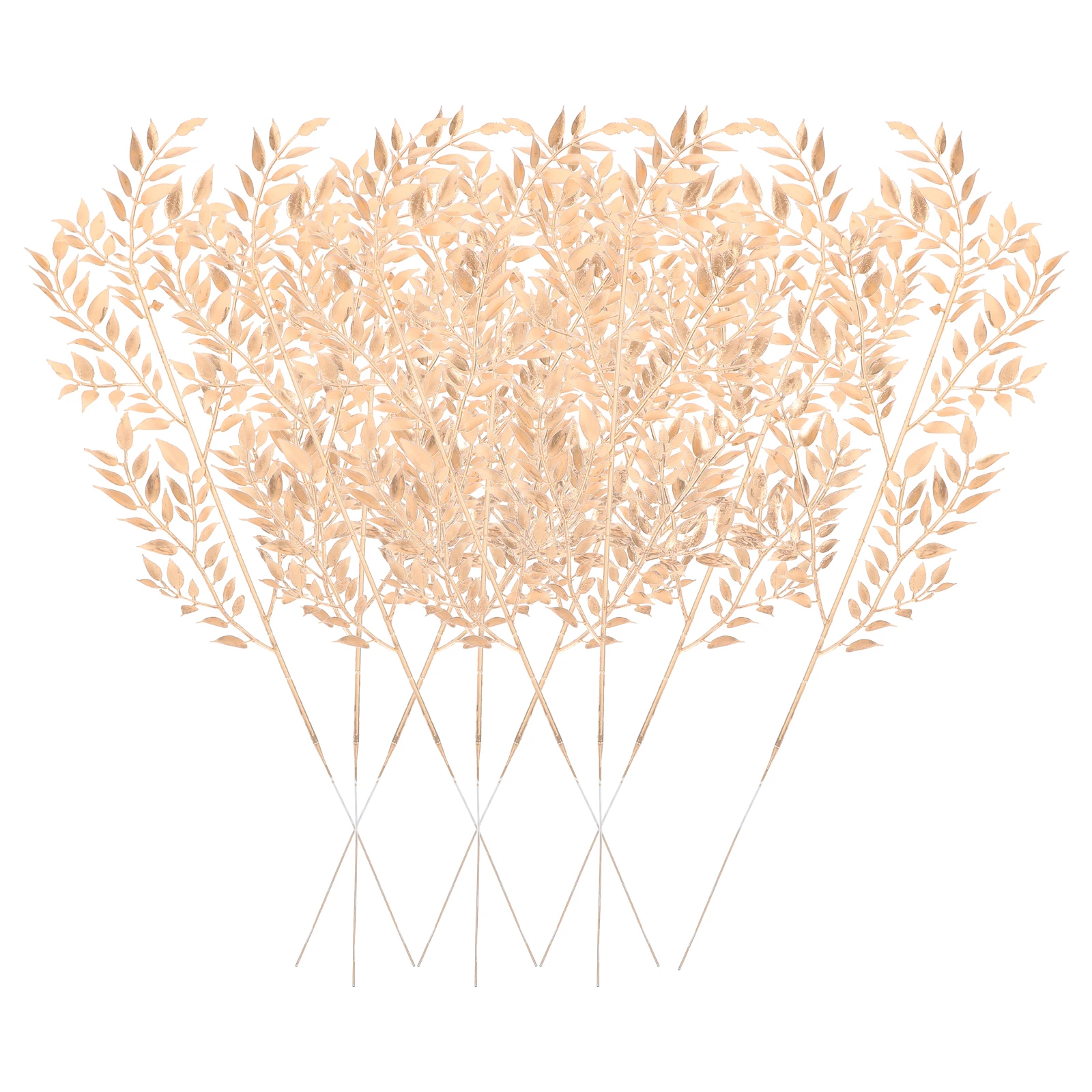 

10pcs Artificial Fake Plant Ornament Leaves Stems Lifelike Faux Leaf Decor For Home Wedding Office Indoor Simulation Plant