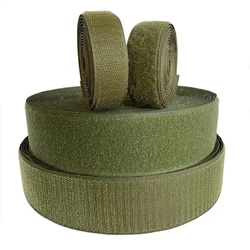 5m/25m di lunghezza Army Green Hook Loop Fastener Tape Magic Strap per borsa panno Shose Patch Stickers accessori per cucire fai da te 2-5cm W