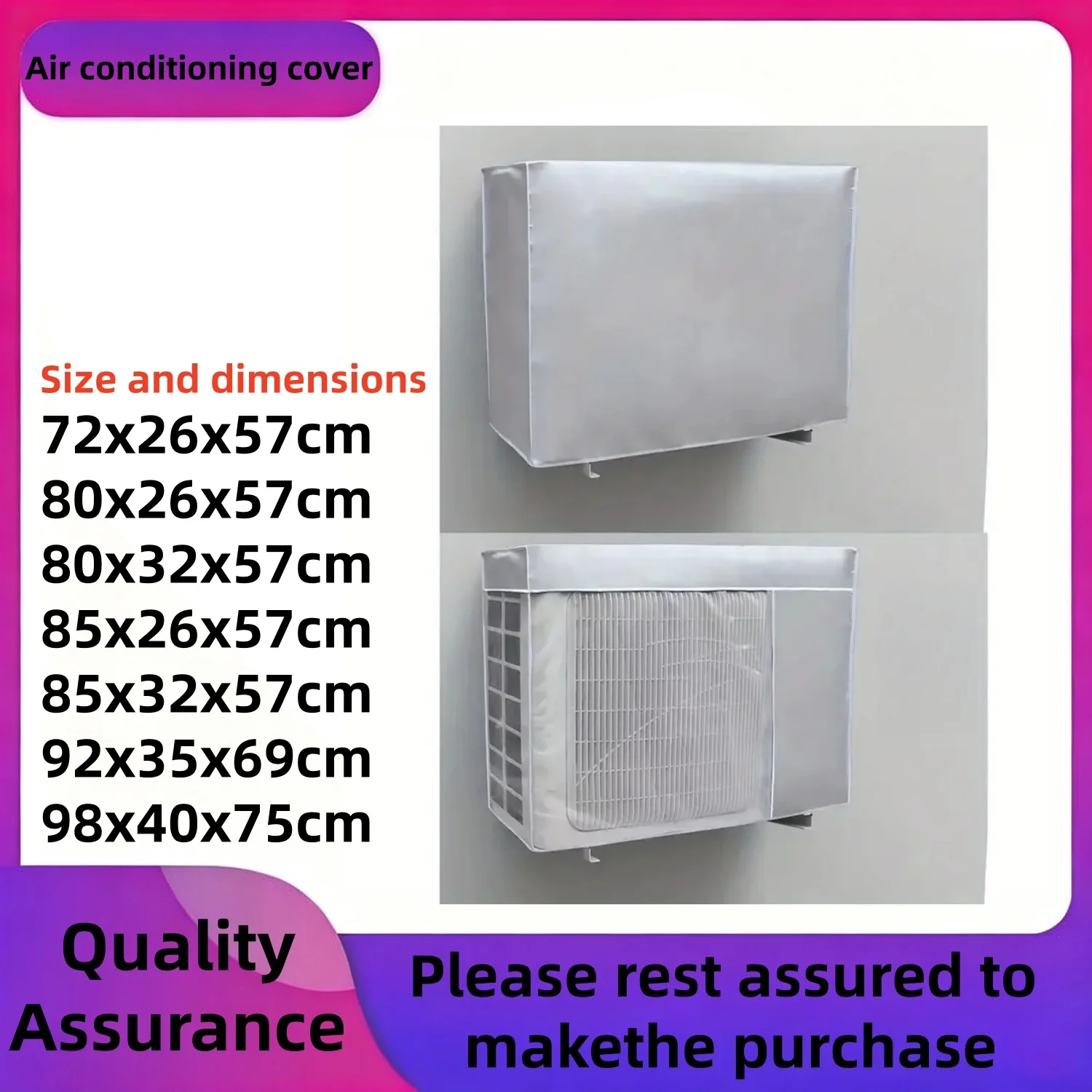 Fits Most Models Outdoor Conditioner Cover] Outdoor Air Conditioner Cover - Polyester Fiber, Fits Most Models