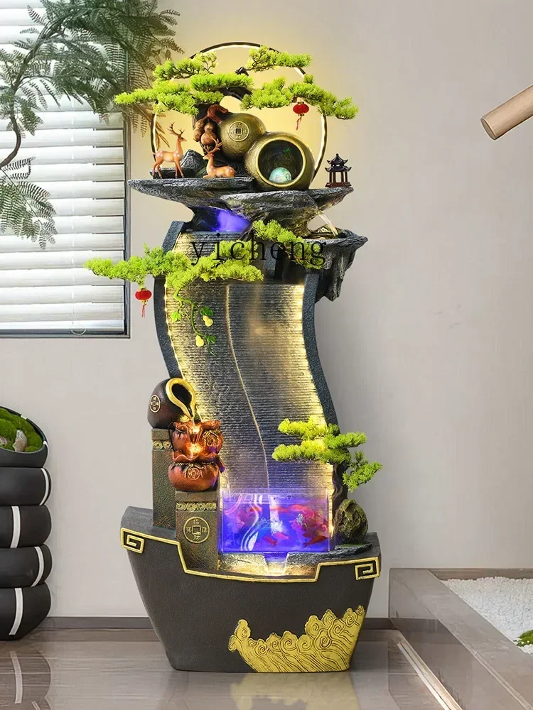 a6+ flowing water makes money ornament circulating water living room gourd rockery fountain water feature ornament