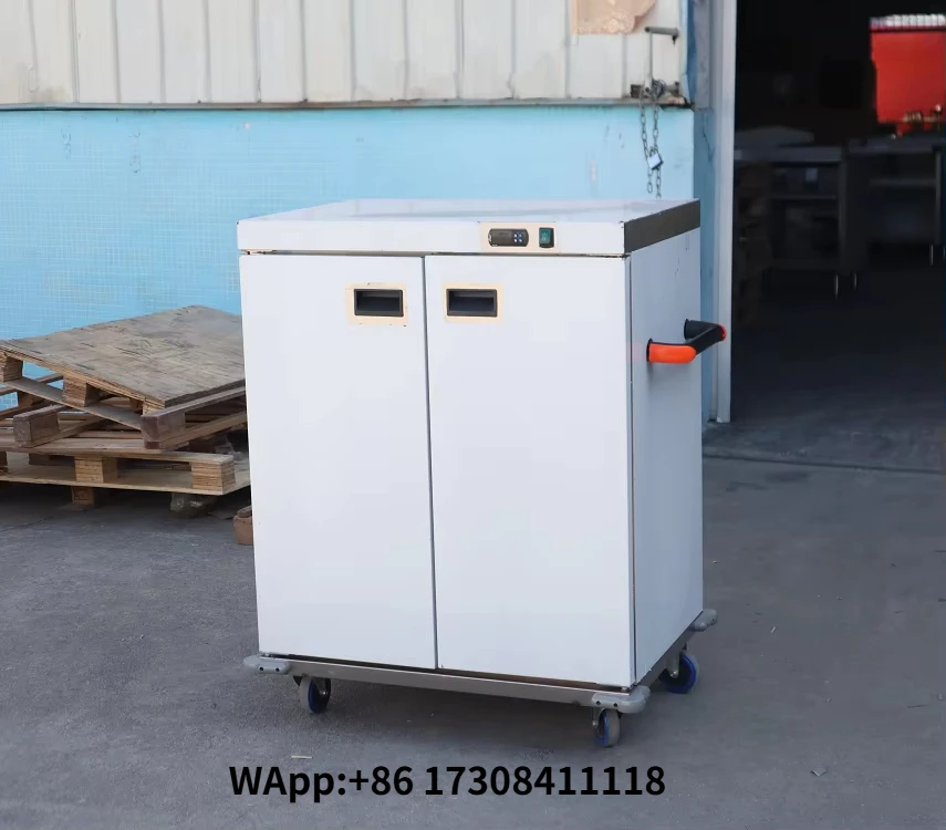 Hotel Catering Equipment Commercial Kitchen Stainless Steel 90L Energy Saving Electric Heating Food Warmer Cart Lamp Display